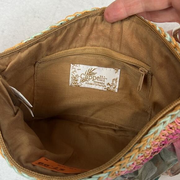 Cappelli Straw World Women’s Ruffled Clutch Purse | Floral | Straw Multicolor - Picture 5 of 7